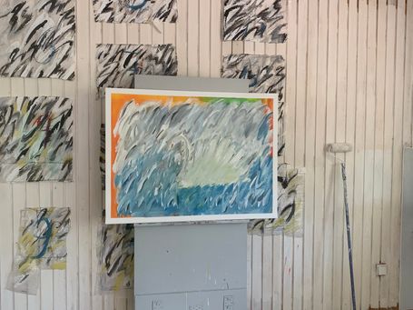 Skizze Schwan, Dispersion auf Leinwand
